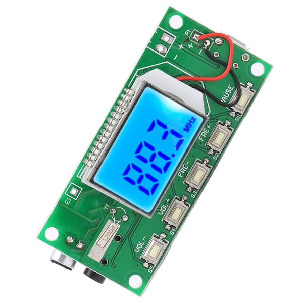 FM-sendermodul Digital Stereo Frekvensmodulation LCD-skærm 87-108MHz 3-5V