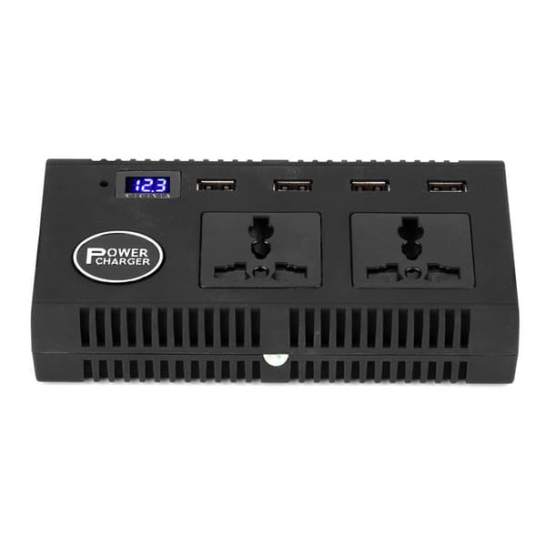 Billag Invertor for Bil DC 12V 24V til AC 220V Lader 200W med Stemmevarsling