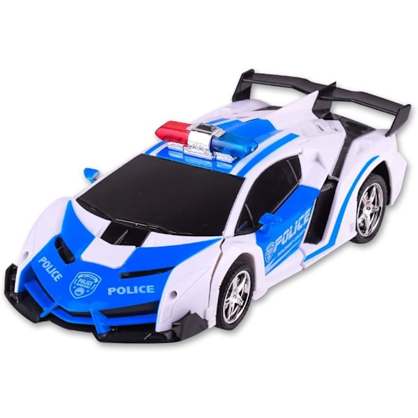 Fjärrstyrd bil, 2 i 1 transformerande robotbil, transformerande fjärrkontrollbil med en knapptryckning och transformerande robot, pedagogisk set för barn, B