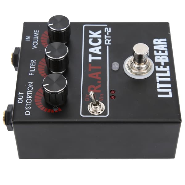 LM308N Guitar Distortion Effector Elektrisk 3-niveau RAT Tone Single Effect Tilbehør