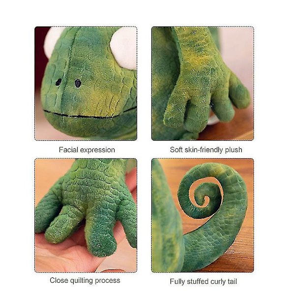 Simuleringsdocka av kameleontödla Green 35 Cm