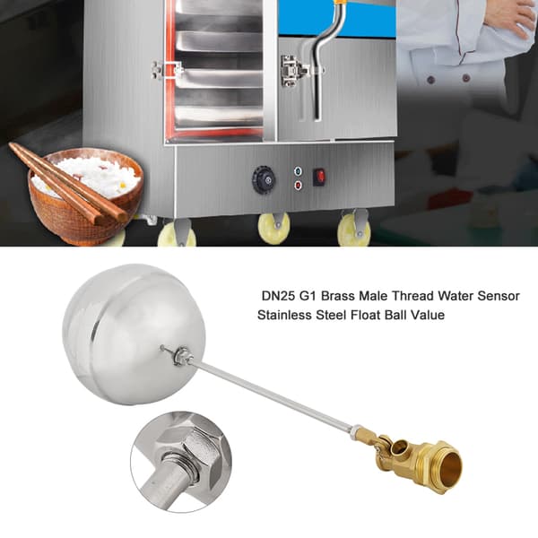 Messinggevind Vandføler med Rustfri Stål Flydekugleventil