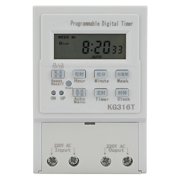 Mini AC 220V 1W 30A Digital Timer Programmerbar Kontroll Timing Switch