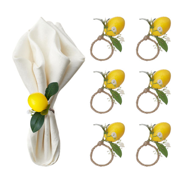 Simulerings Citron Servietring Holder Møbler Restaurant Borddekoration