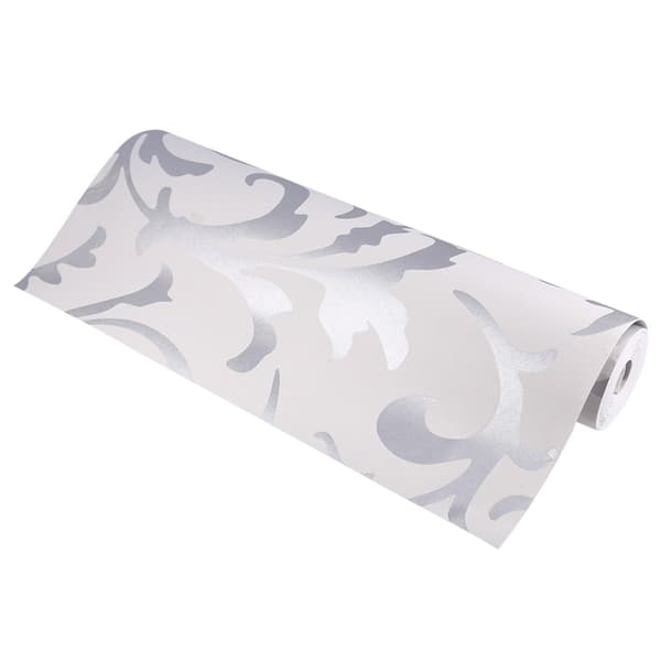 3D Vertikal Tapet Silver Nonwoven Sovrumsinredning