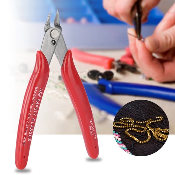 Sidekutter Diagonal Wire Cutter Stål Kabelverktøy Rød