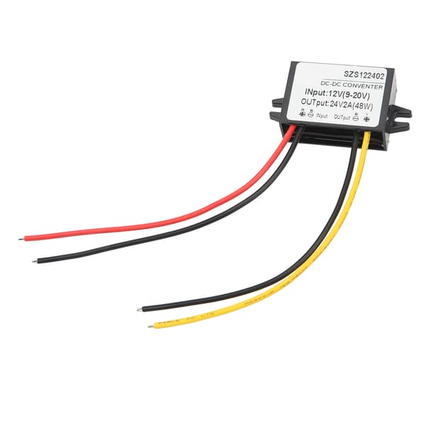 DC til DC Step Up Modul IP67 Vanntett PP-kasse Boost Spenningsomformer 12V 9-20V til 24V 2A