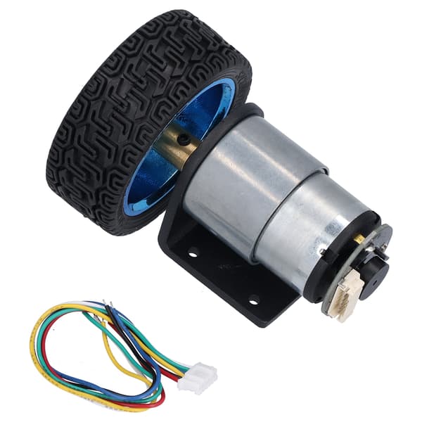 6 mm Akse Encoder Motor Kit DC6V JGB37 520200RPM Monteringsbeslag til DIY Smart Bil Robot