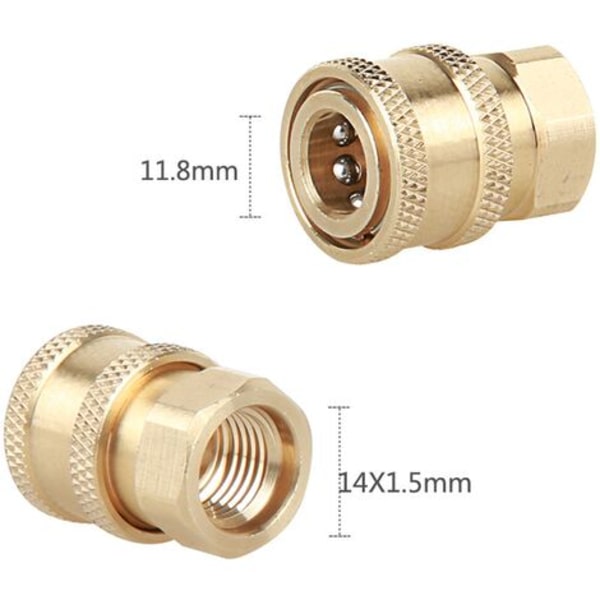 1/4'' højtryksrenser sæt lynkobling Messing høj koblingsadapter højtryksrenser fitting højtryksrenser C