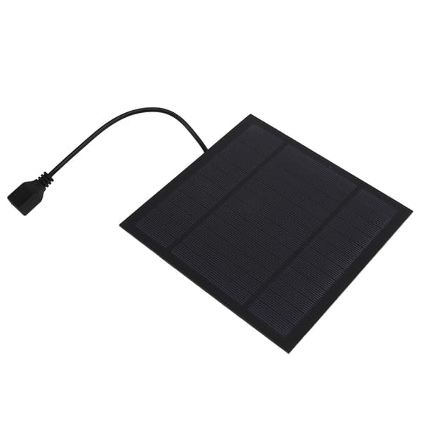 5W Mini Solcellepanel USB Vifte Strømbank for Hjemmekontor Utendørs