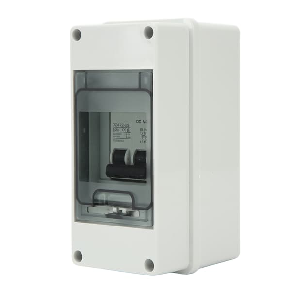 2P PV System DC Mini Afbryder med Boks IP65 Vandtæt Solar PV Afbryderkontakt DC1000V 20A