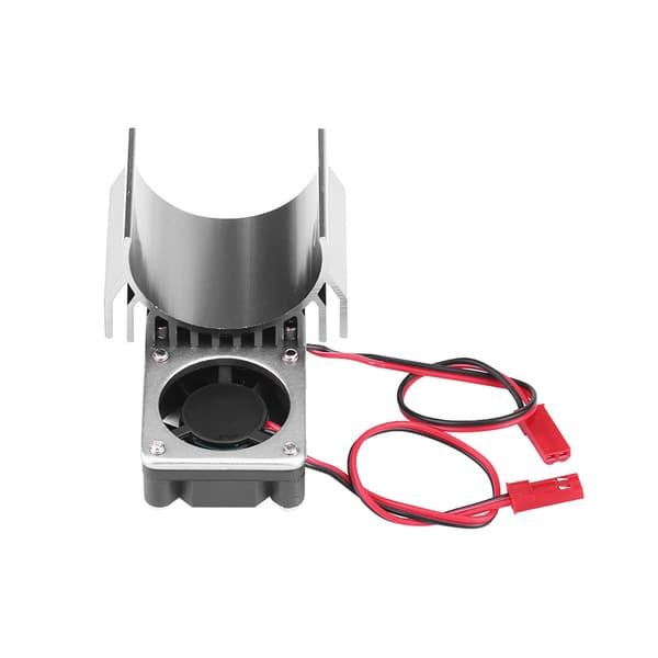 540 550 Motor Twin Køleventilator Køleplade til 1/10 Skala Elektrisk RC Bil Sølv
