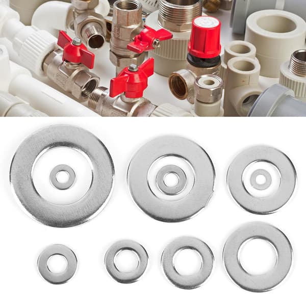 580 Brickor Rostfritt Stål Bricka Sortimentslåda M2 M2.5 M3 M4 M5 M6 M8 M10 M12 Platt Packningsset