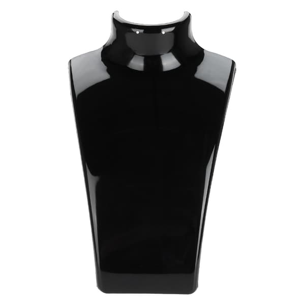 Sort Smykke Display Stand Halskæde Ørering Holder Mannequin Hoved Buste Model