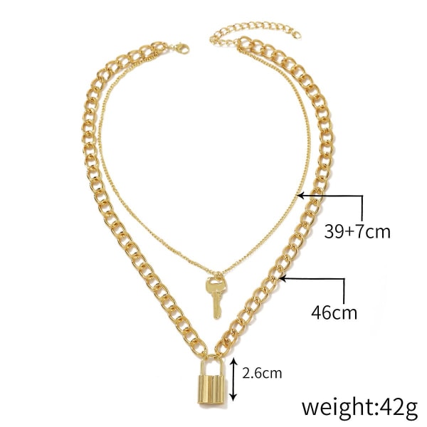 Halskæde Multi-layer Metallic Element Fashion smykker B1711 N2003-21
