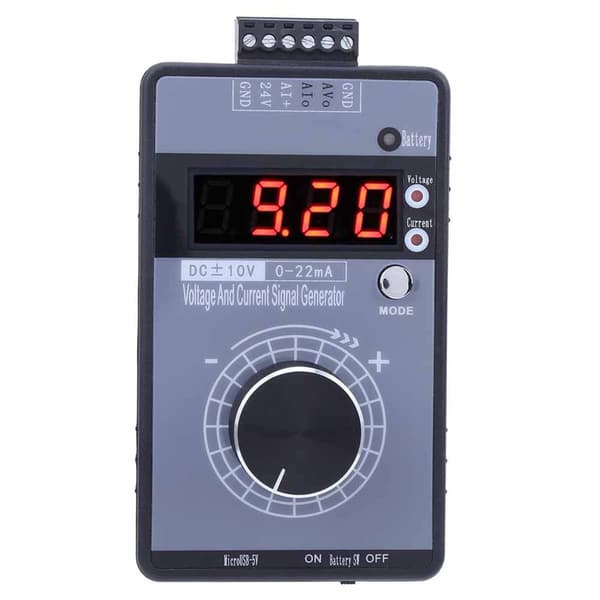 DC 0-10V 0-22mA Analog Signalgenerator 4-Sifret Display PLC Panelgrensesnittsimulator