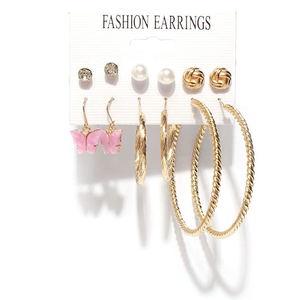 Set Pearl Vintage Gold Color Muotikorut B2027 F13120