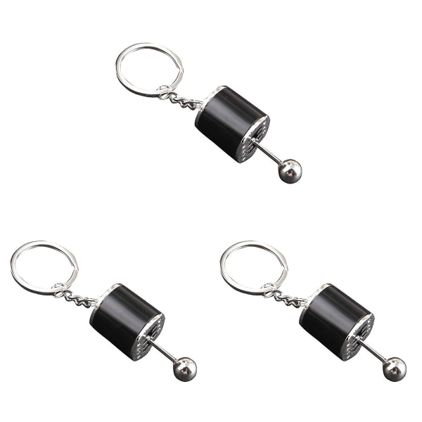 3 st Simulering Bil Modifiering Kugghjul Formad hänge Nyckelring Nyckelring För handväska Telefon hänge (svart)