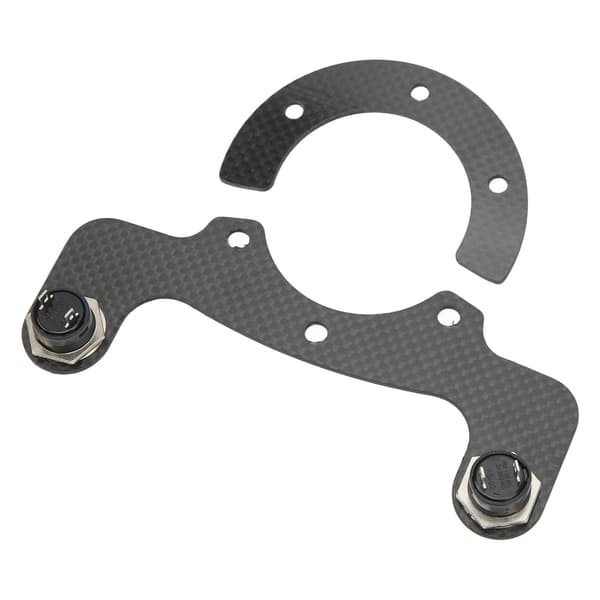 Extern hornknappssats i kolfiber, 6 bultar, modifierad universalpassform, gula lampor