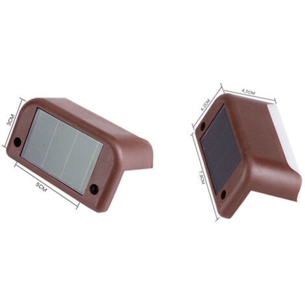 Solar stängselljus, 4-pack LED solfärgssensorlampor, pooldekorationslampor, stegljus, gårdsbelysning