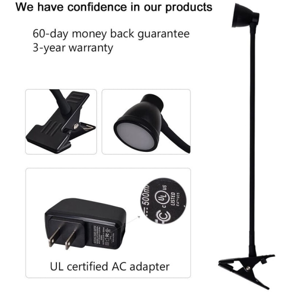 Medium 2 stykker stue soveværelse øjenbeskyttelse led clips lampe usb clip bordlampe læse og lære fylde lys led