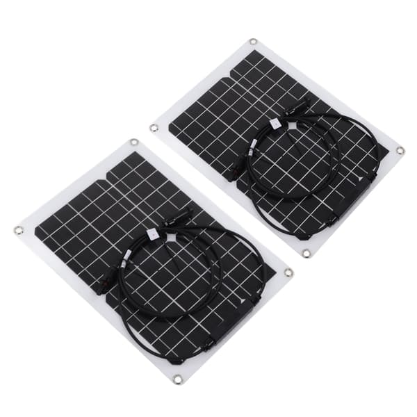 30W Fleksibelt Vandtæt Monokrystallinsk Solpanel med 50A Solcellecontroller til 12V Batteri