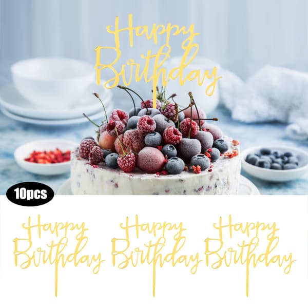 Akrylkake Topper Flagg for Bursdagsfest Bryllupskake Dekorasjon