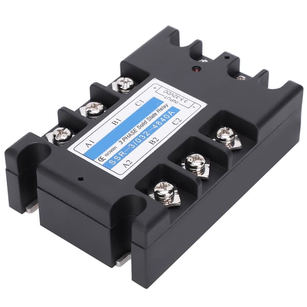 SSR 3 D4840 3-fas Halvledarrelä 40A DC AC 480V Distributionskontrollutrustning