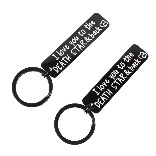 2 stk Valentinsnøglering Stocking Stuffer Romantisk par nøglering Fødselsdagsgave