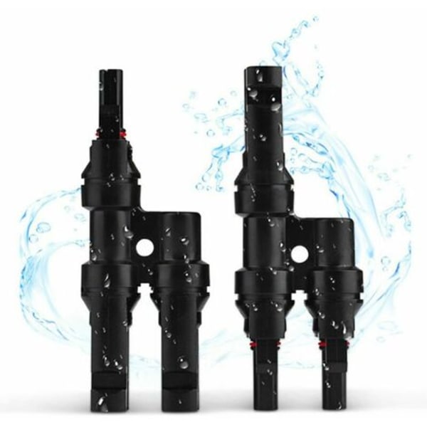 MC4 Solpanel T/Y Branch Connectors Kabeldelare Connector