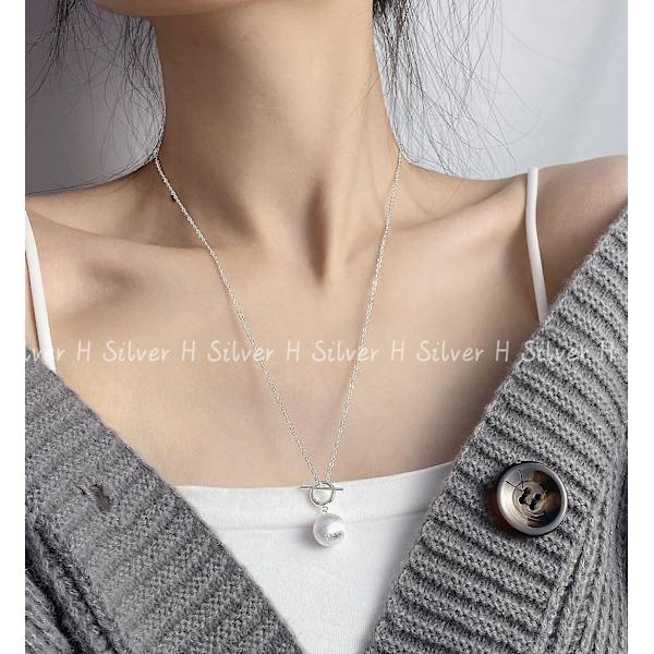 Halsband pärlor Silver Modesmycken Ac5242