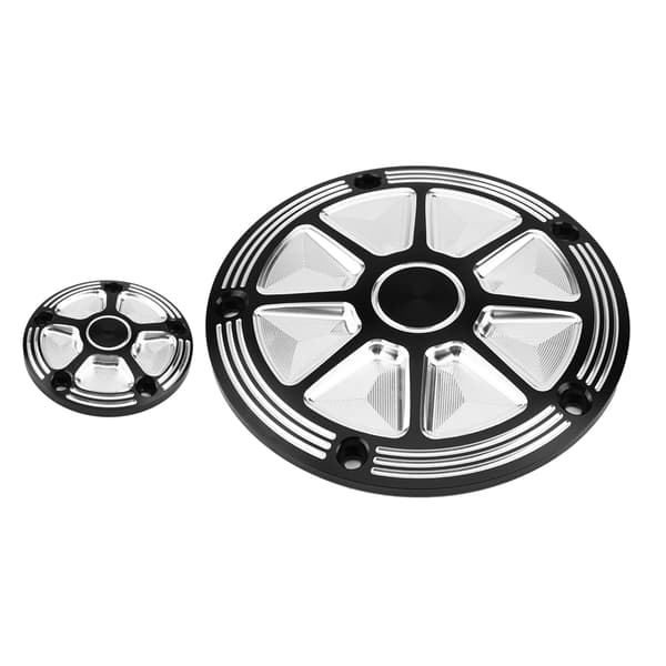 2 stk. CNC aluminium motorcykel derbydæksel timing/timerdæksel til Road King Softail Dyna