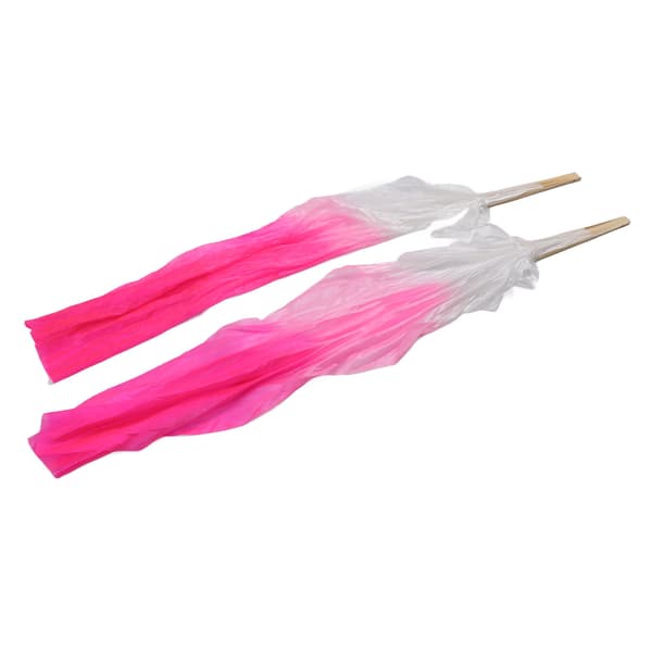 1 st Lång Dansfläkt Mjuk Vacker Klassisk Magdans Performance Fläkt 1,5M Rosa Rosröd