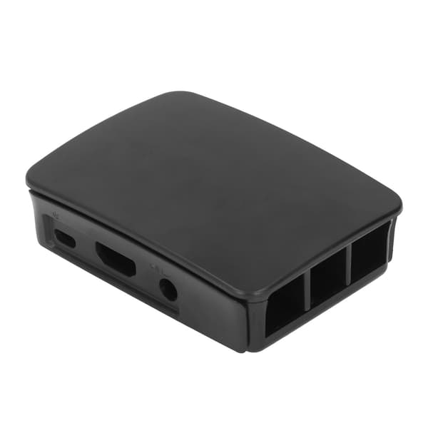 ABS Mikrodator-kapsling för Raspberry Pi 3 B+ Svart med Åtkomst till Alla Portar