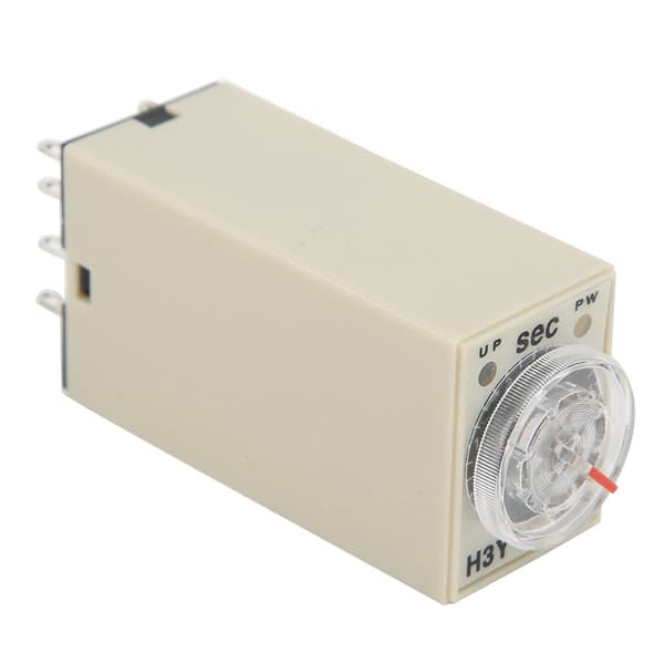 H3Y 2 8P Timerrelé 0 til 5 Sekunder Dial Timing 5A Flerbruks 12VDC