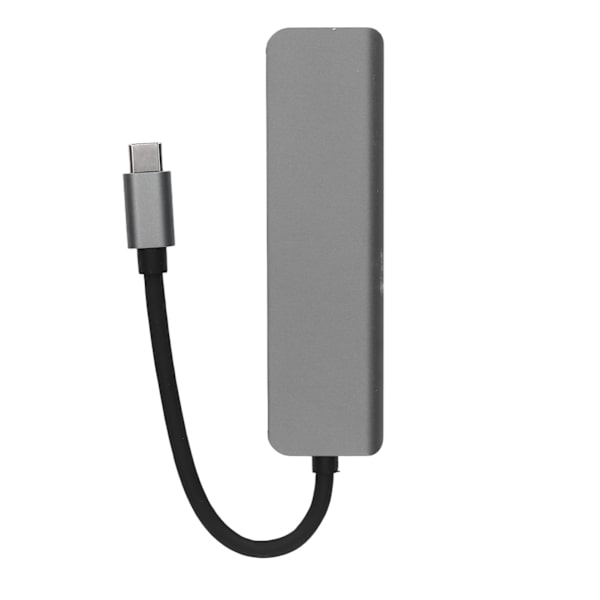 5 i 1 Type C Hub Type C til HD Multimedia Interface USB3.0 2 USB2.0 USB C PD Understøtter 4K 30Hz Plug and Play USB C Hub Grå