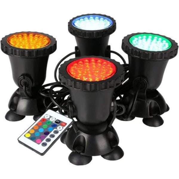 Vandtæt nedsænket LED-projektør RGB spotlampe, justerbar IP68 vandtæt lampelampe til udendørs, have, pool,
