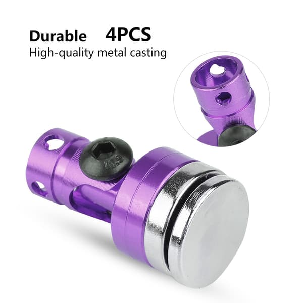4ST Aluminium Magnetisk Stealth Usynlig Karrosserimontering til SCX10 4WD 1 10 RC Bil Lilla