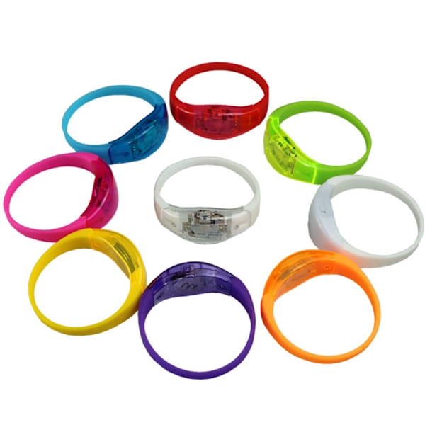 led lysende silikone lysende armbånd bar cheer rekvisitter koncertbeslag flash armbånd (blå knap model)