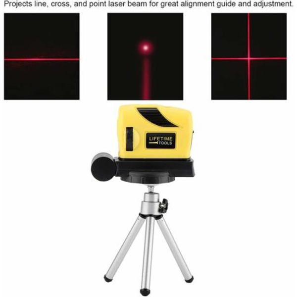 Nivåenhet, lasernivåpunkt/linje/korsande horisontell vertikal inriktningsjusteringsverktyg med Fonepro stativ