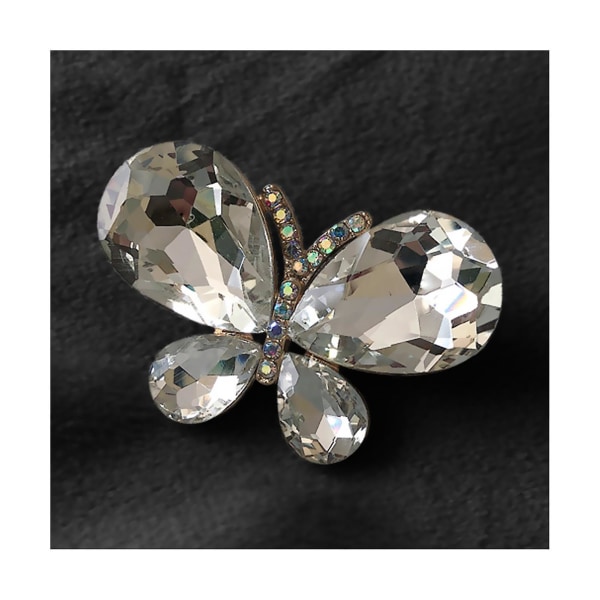 Crystal Butterfly henkilökohtainen metalliseoksesta valmistettu korsakorulahja naisten tytöille White