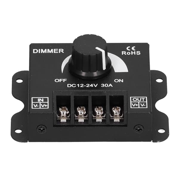12-24V DC 30A LED Dimmerbryter Justerbar Lysstyrkekontrollknapp