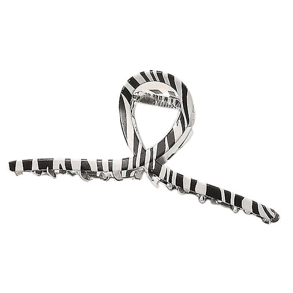 Ruudullinen hiusklipsi Liukumaton Zebra Hollow Out Hair Claw Geometry Leoy Barrette A2