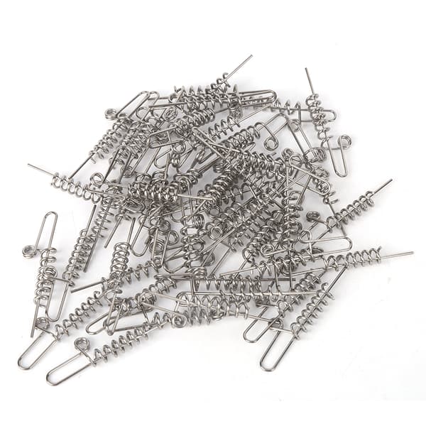 Fiske-agn Connector Worms Lure Spring Pin Lock Fast Pin - Stor størrelse (6cm/2.4in)