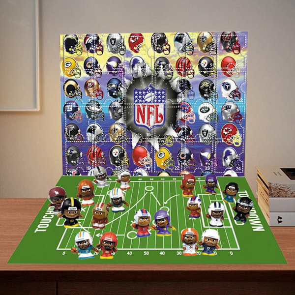 Ny Adventskalender med 24 Dörrar, 2024 Adventskalender 24 Figurer Lagfärger Julhelg Adventskalender Fln-Nfl Överraskningsgåva