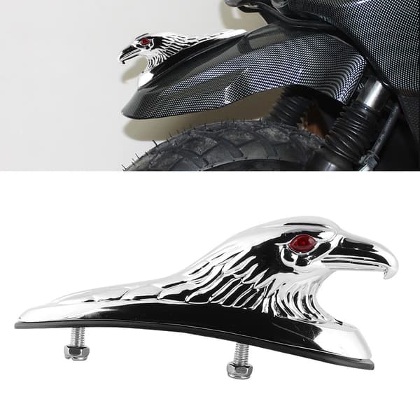 Universell Motorcykel Främre Stänkskydd Eagle Head Statue Ornament