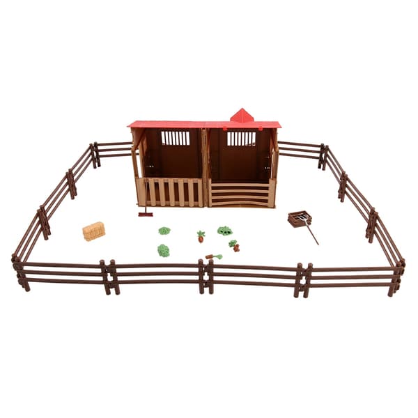 Simulerings Mini Bondegård Scenmodel - Tilbehørssæt til gårdslegetøj til børn