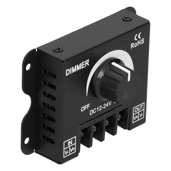 12-24V DC 30A LED Dimmerbryter Justerbar Lysstyrkekontrollknapp