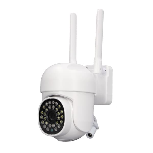 WiFi Sikkerhetskamera 360 Graders Roterbart 1080P HD 2-veis Intercom Nattsyn Utendørs Overvåkingskamera