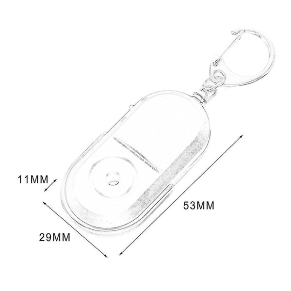 Mini Anti-förlorat larm Visselljud Nyckelring Finder Led Light Locator Keychain Larm